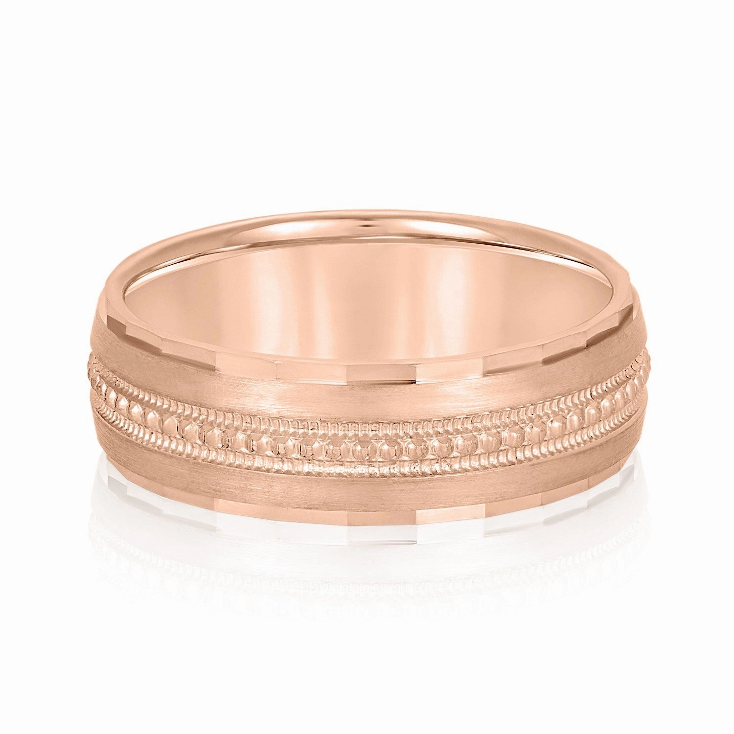 Men's Fancy Milgrain Wedding Band