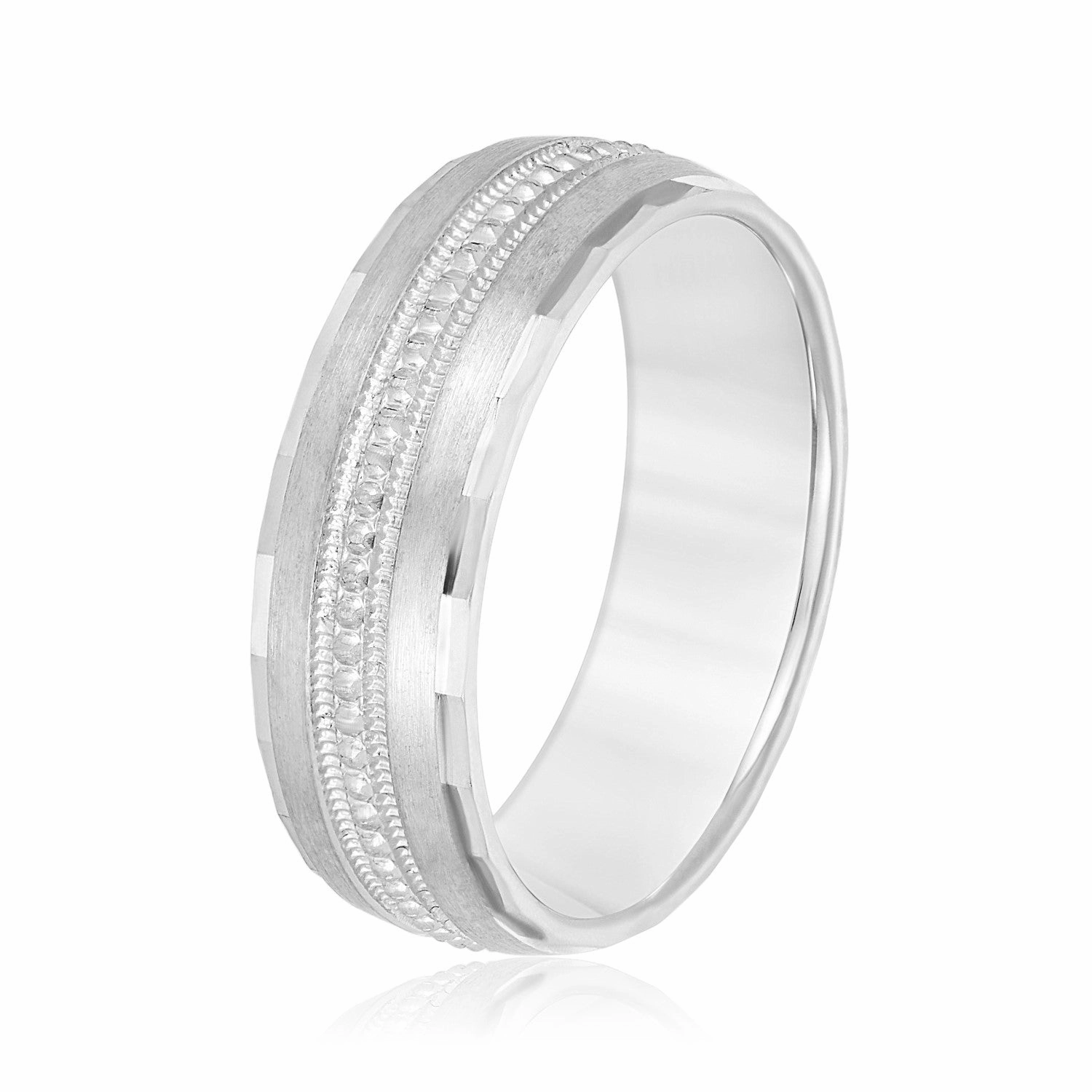 Men's Fancy Milgrain Wedding Band