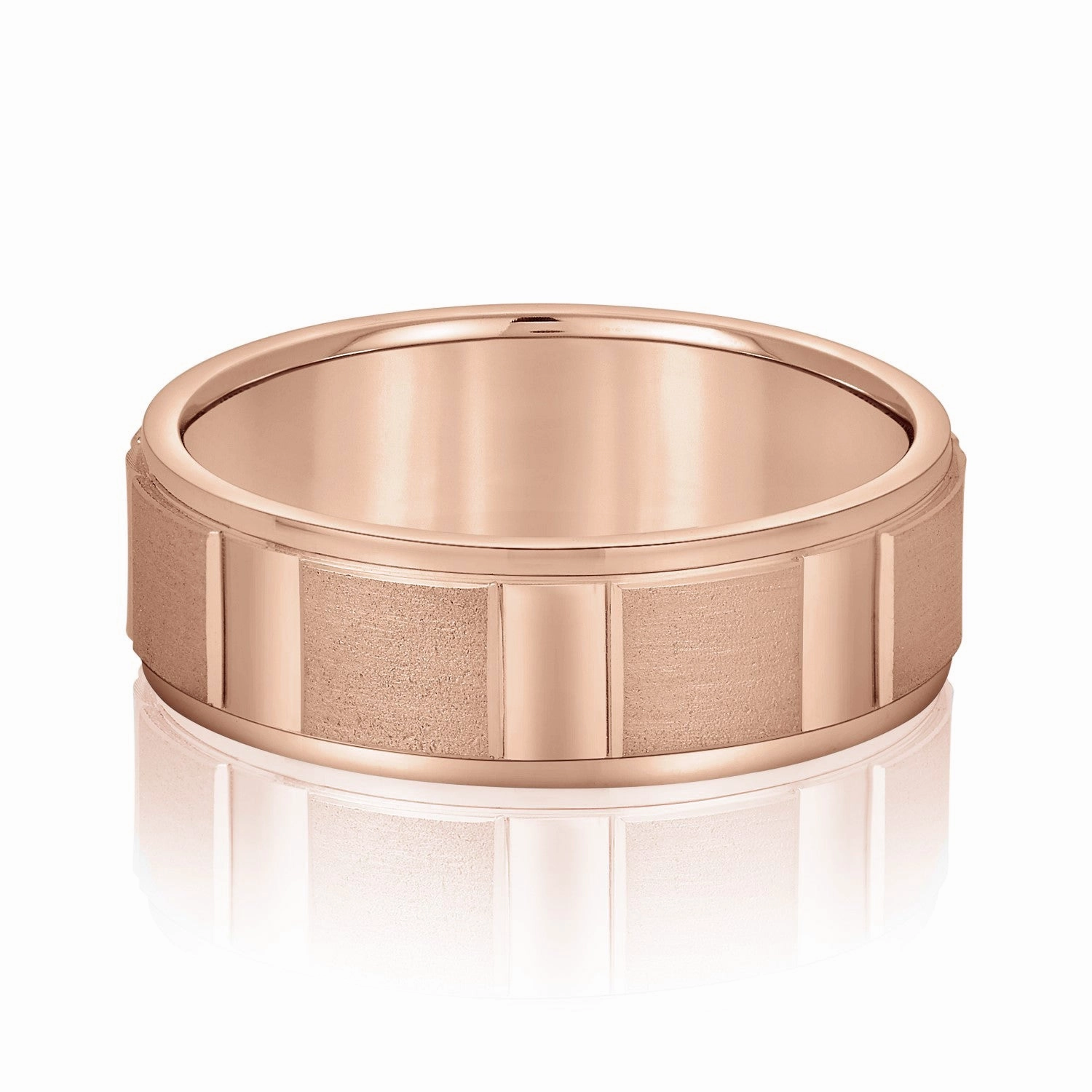 Men's Geometric Design Round Edge Band