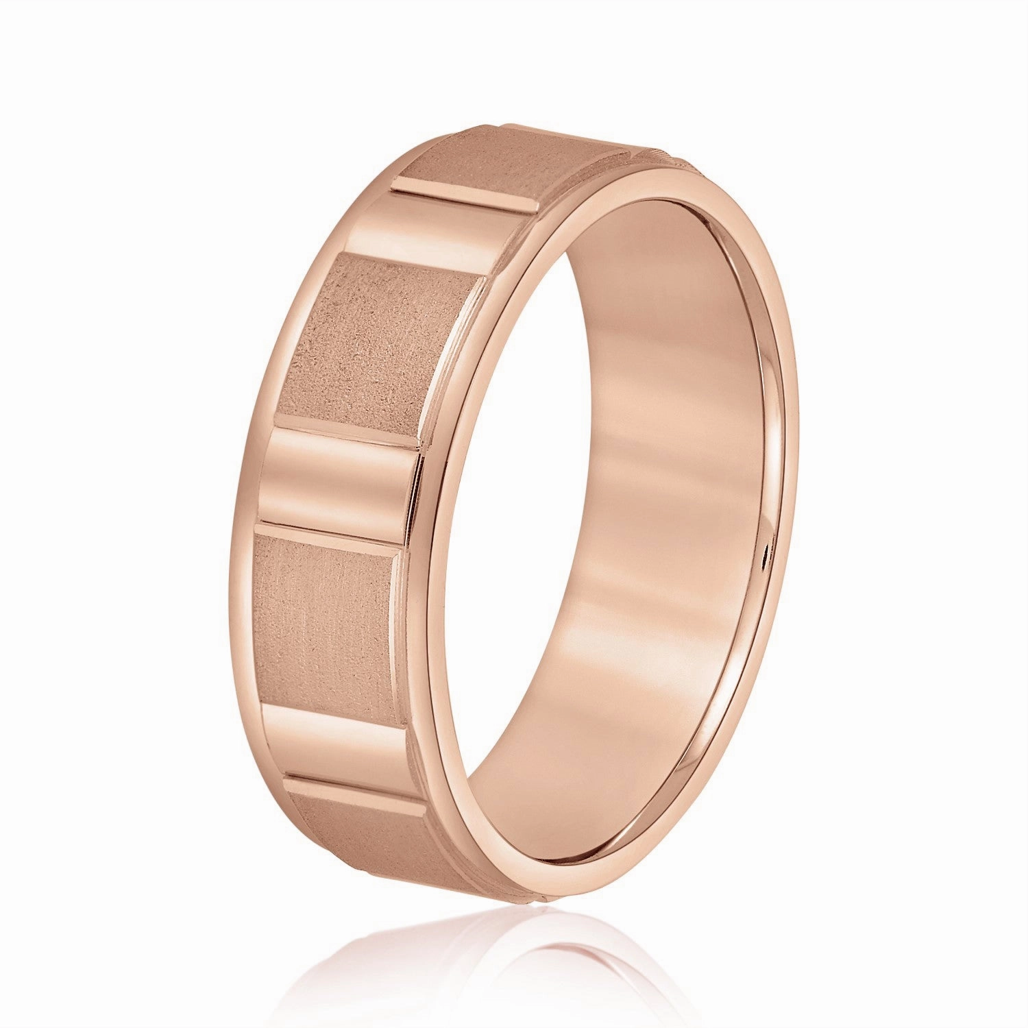 Men's Geometric Design Round Edge Band