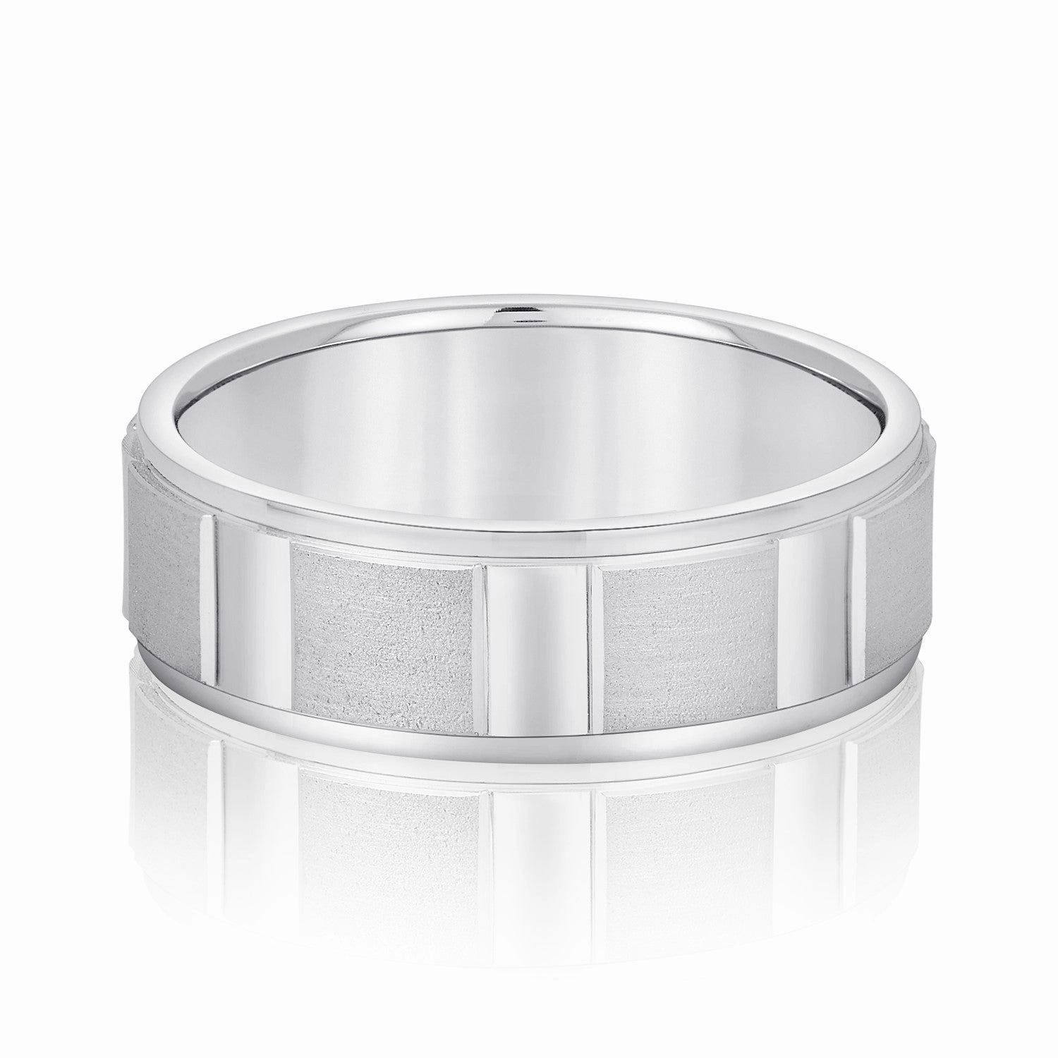 Men's Geometric Design Round Edge Band
