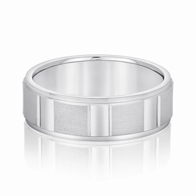 Men's Geometric Design Round Edge Band