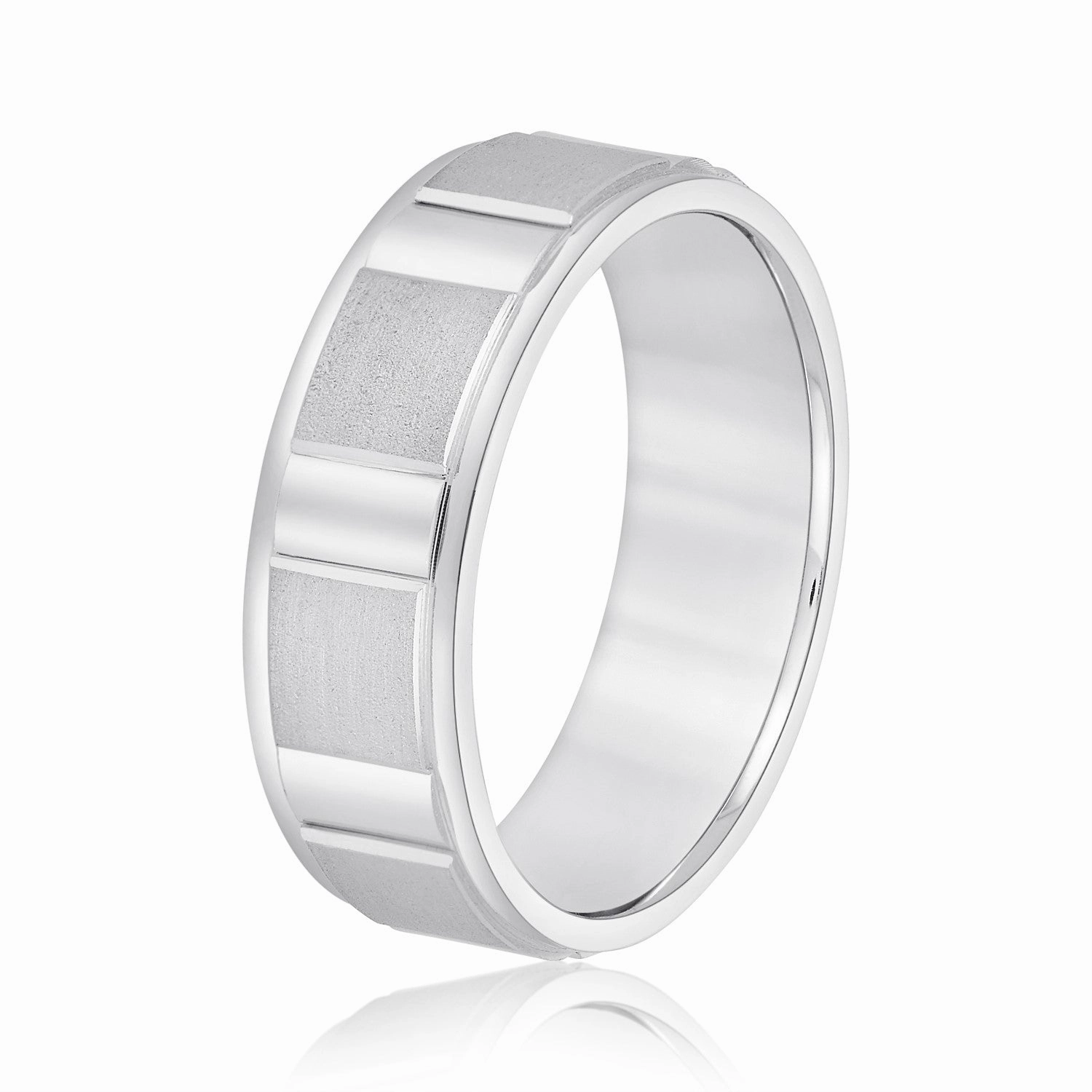 Men's Geometric Design Round Edge Band