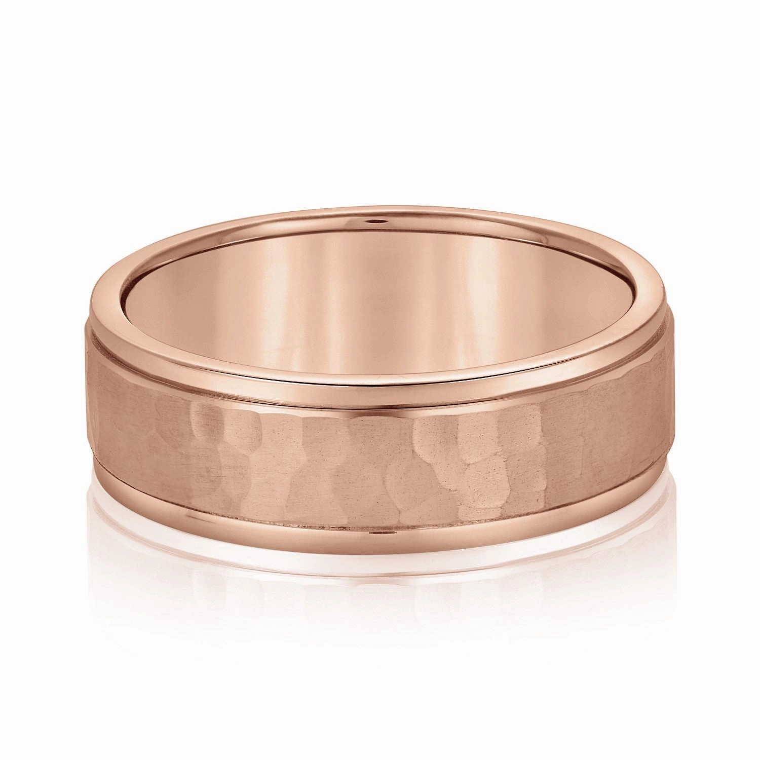 Men's Hammered Center Wedding Band