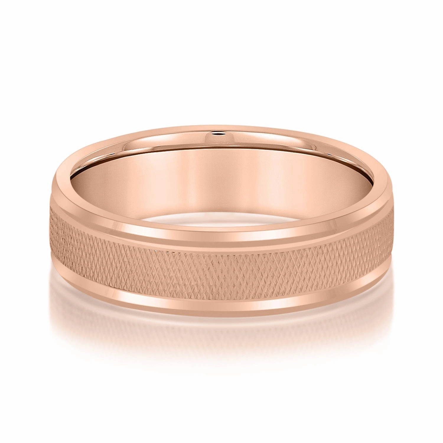 Men's Knurled and Rounded Edge Band