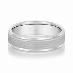 Men's Knurled and Rounded Edge Band
