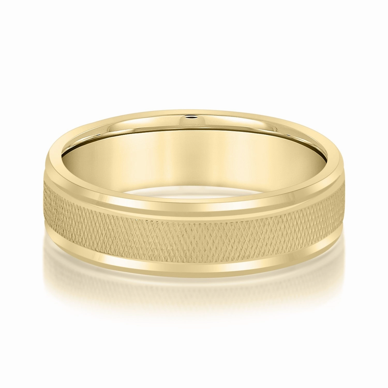 Men's Knurled and Rounded Edge Band