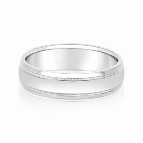 Men's Milgrain Classic Wedding Band