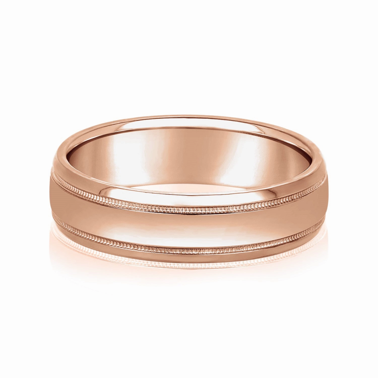 Men's Milgrain Classic Wedding Band