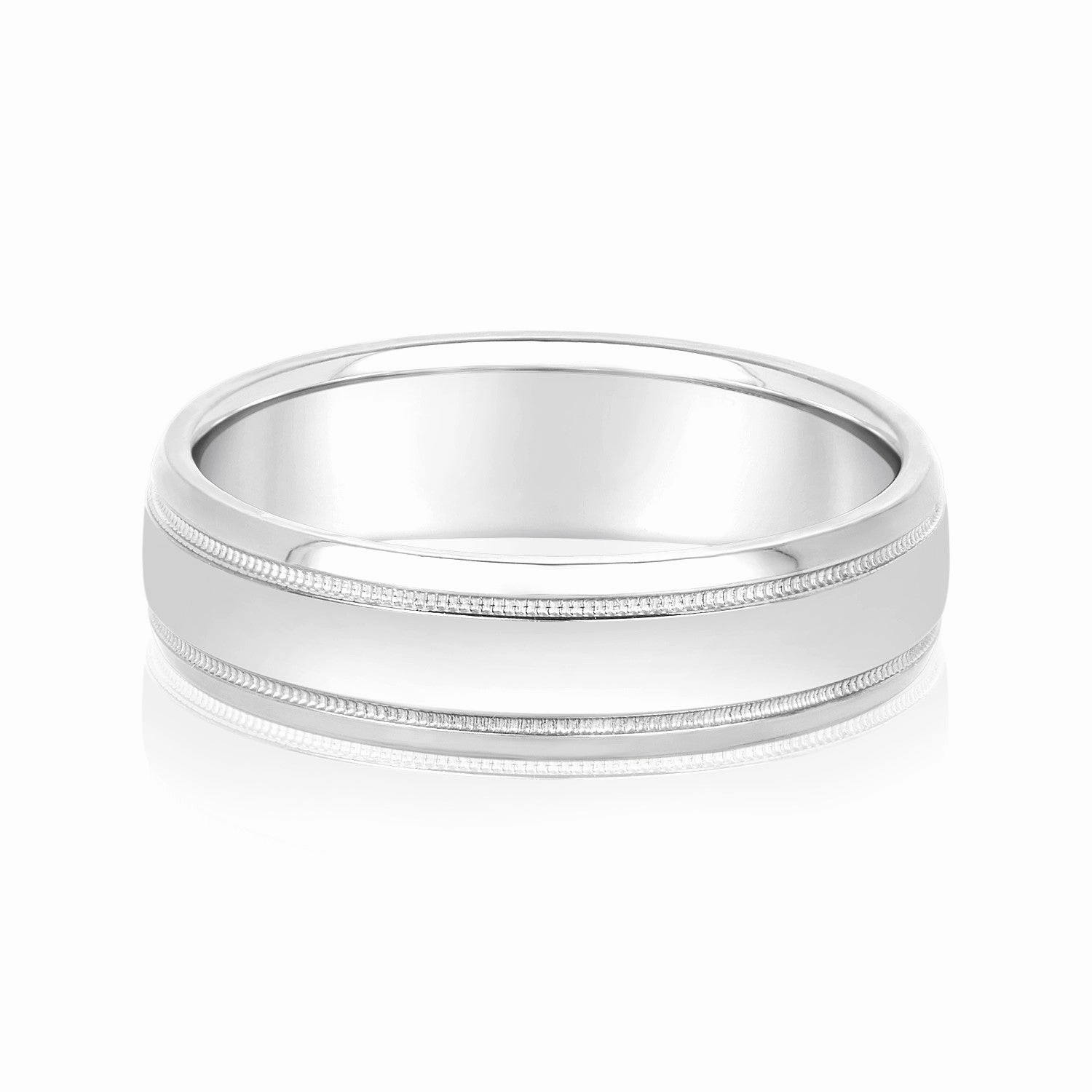 Men's Milgrain Classic Wedding Band