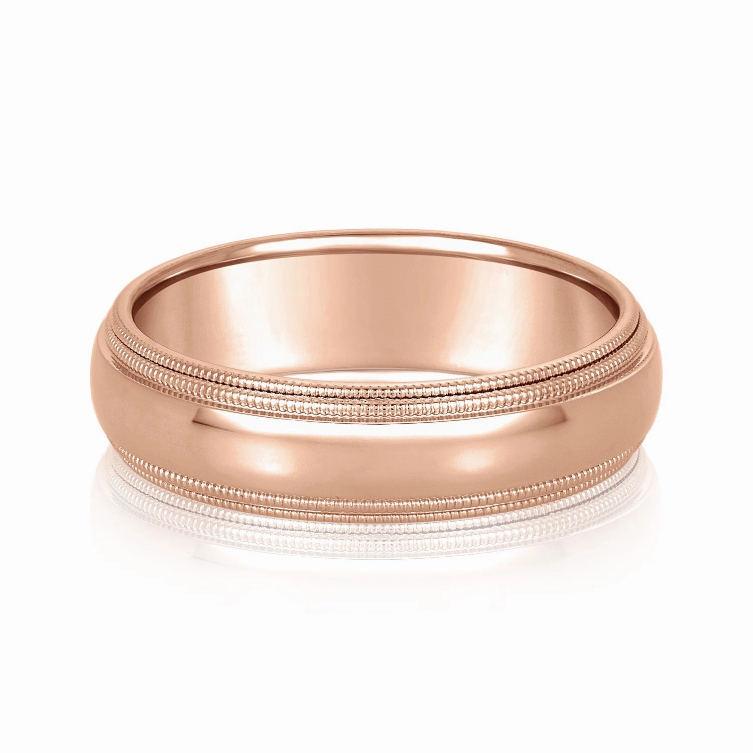 Men's Milgrain Comfort Fit Wedding Band