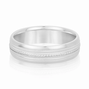 Men's Single Rope Wedding Band