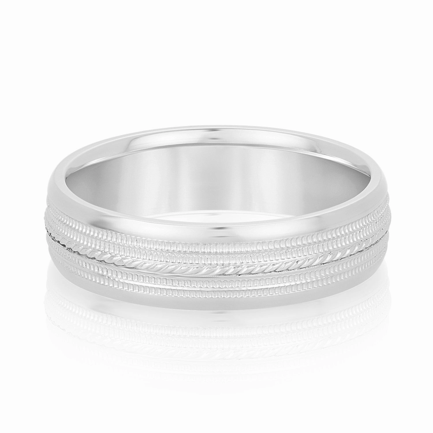 Men's Single Rope Wedding Band