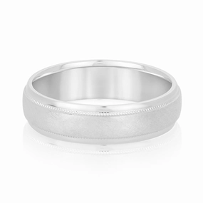 Men's Step Cut Edges Wedding Band