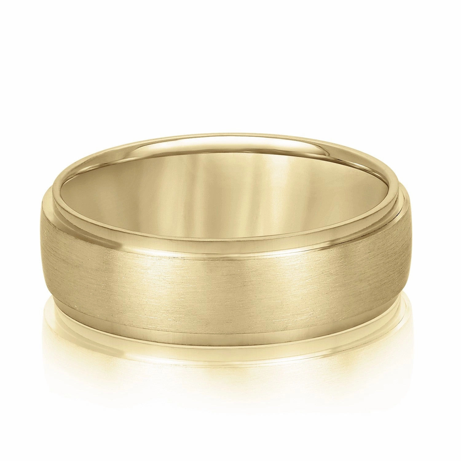 Men's Step Edge Matte Wedding Band