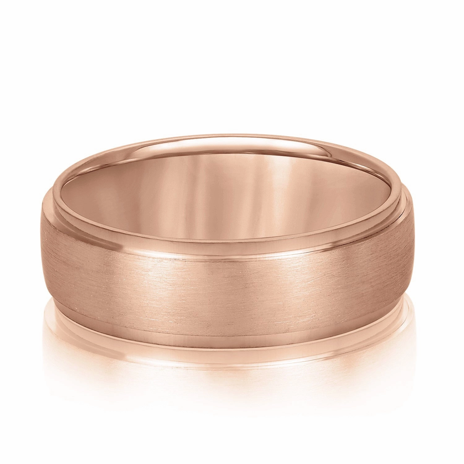 Men's Step Edge Matte Wedding Band
