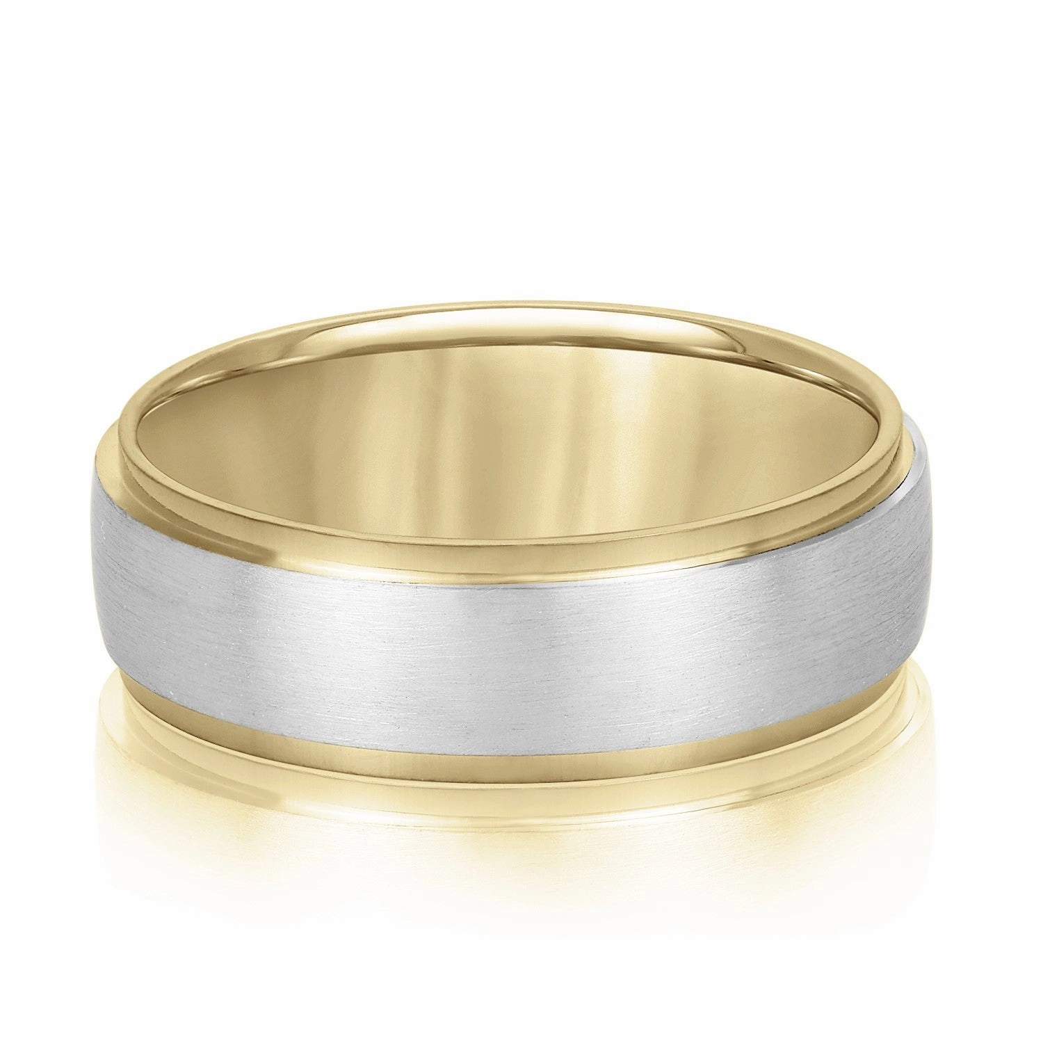 Men's Step Edge Matte Wedding Band