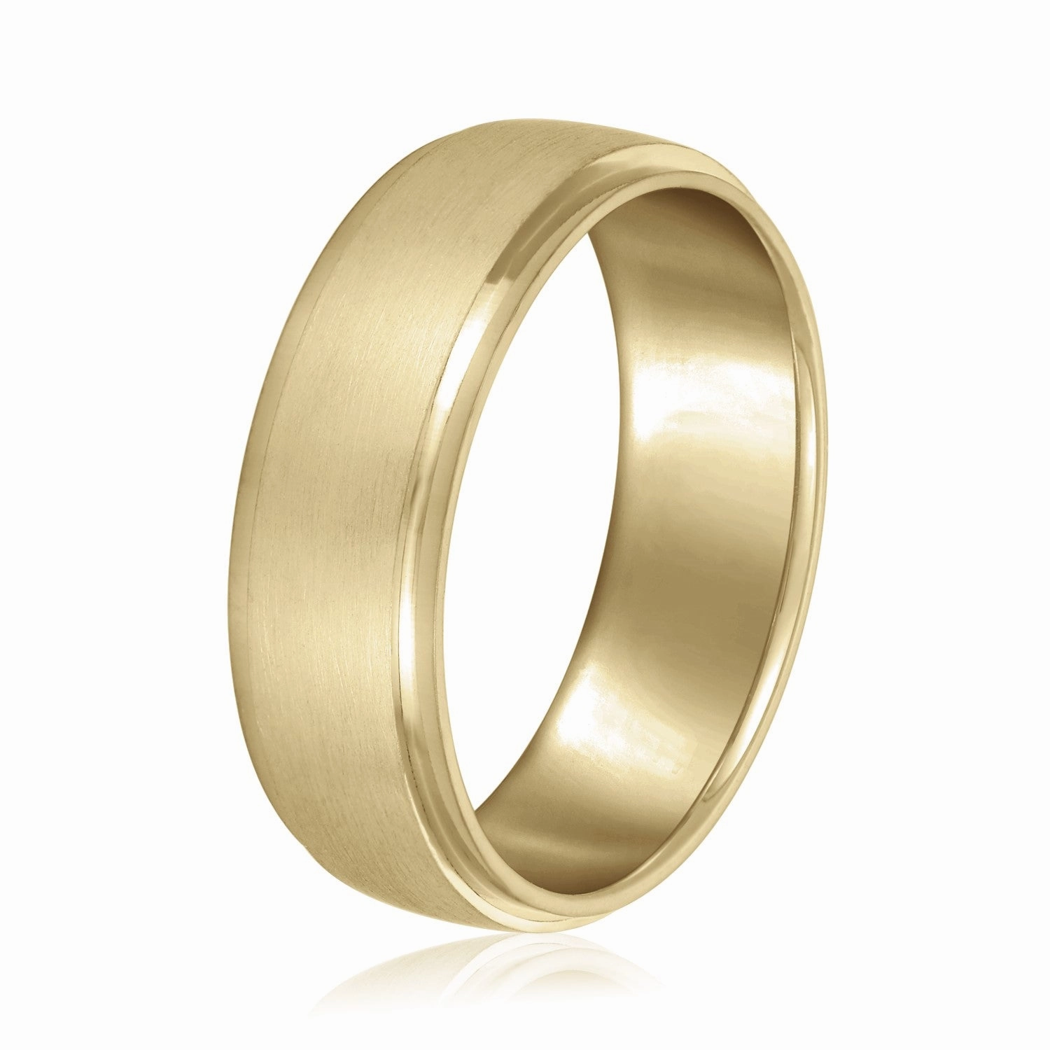 Men's Step Edge Matte Wedding Band