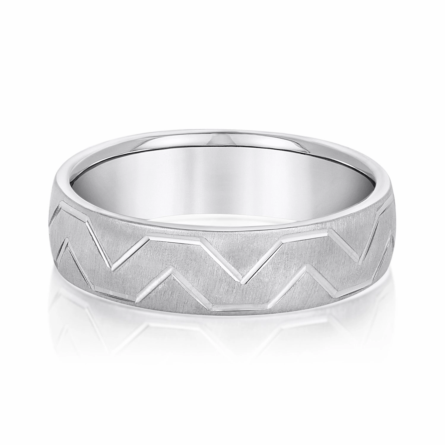 Men's Storm Pattern Wedding Band