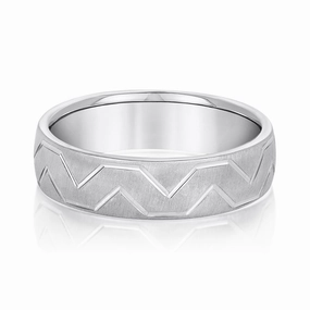 Men's Storm Pattern Wedding Band