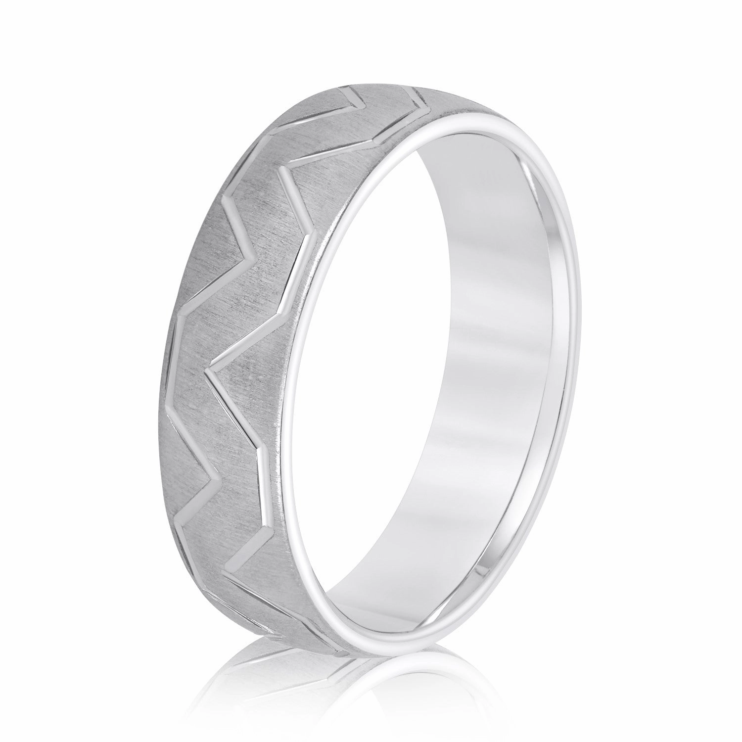 Men's Storm Pattern Wedding Band