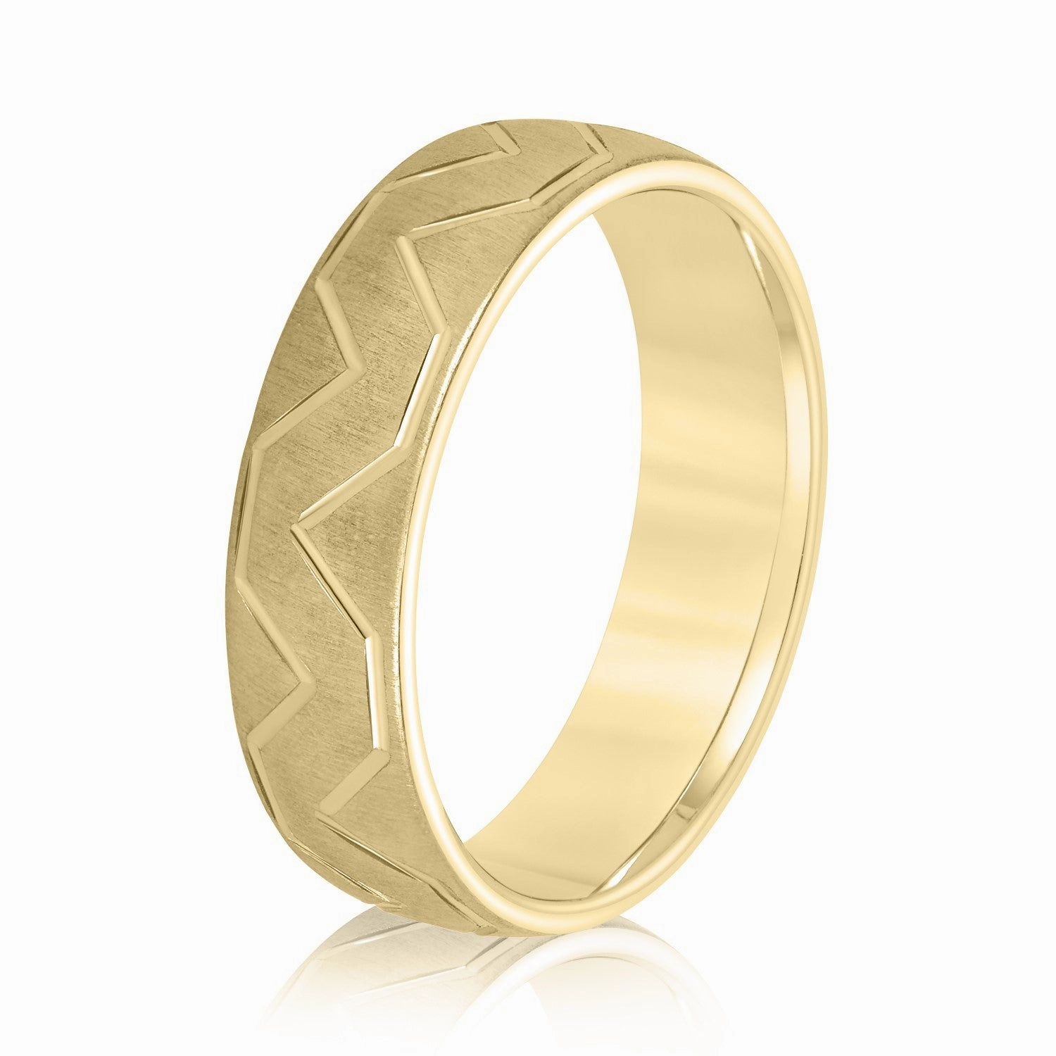Men's Storm Pattern Wedding Band