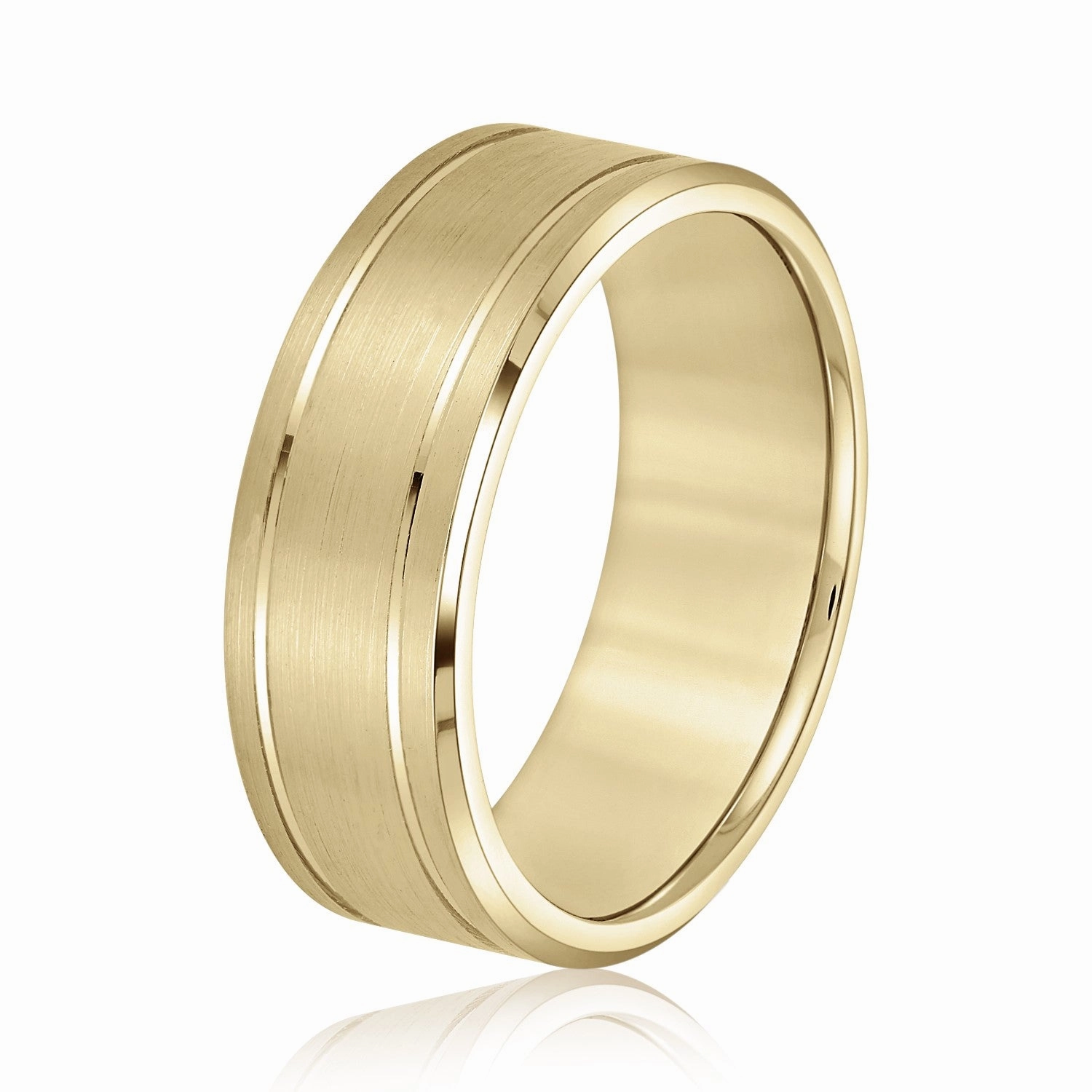 Men's Stylish Matte Band Double Groove