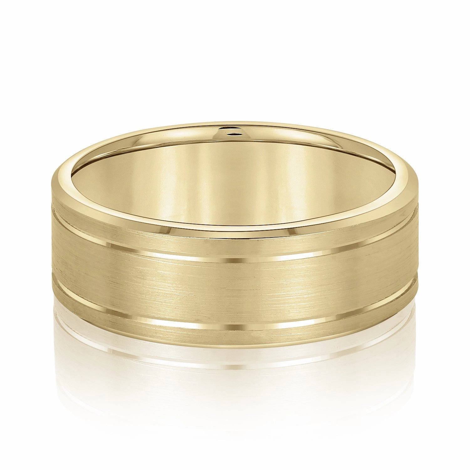 Men's Stylish Matte Band Double Groove