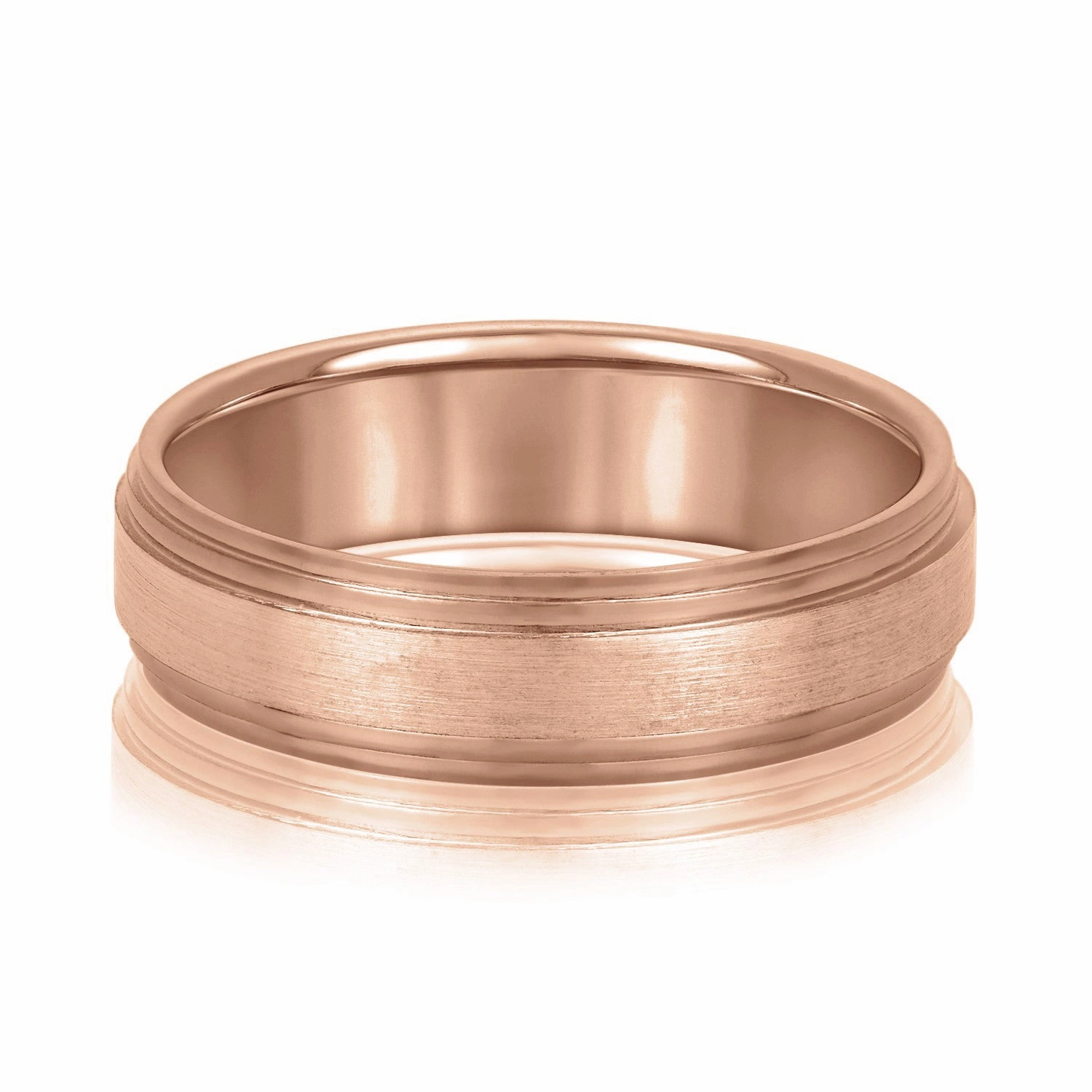 Men's Timeless Band with Step Edge