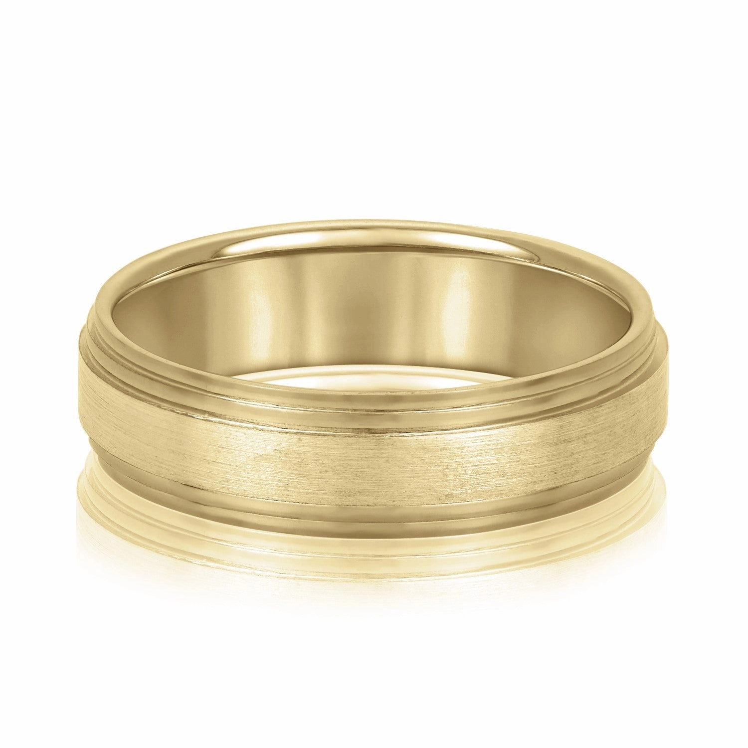 Men's Timeless Band with Step Edge