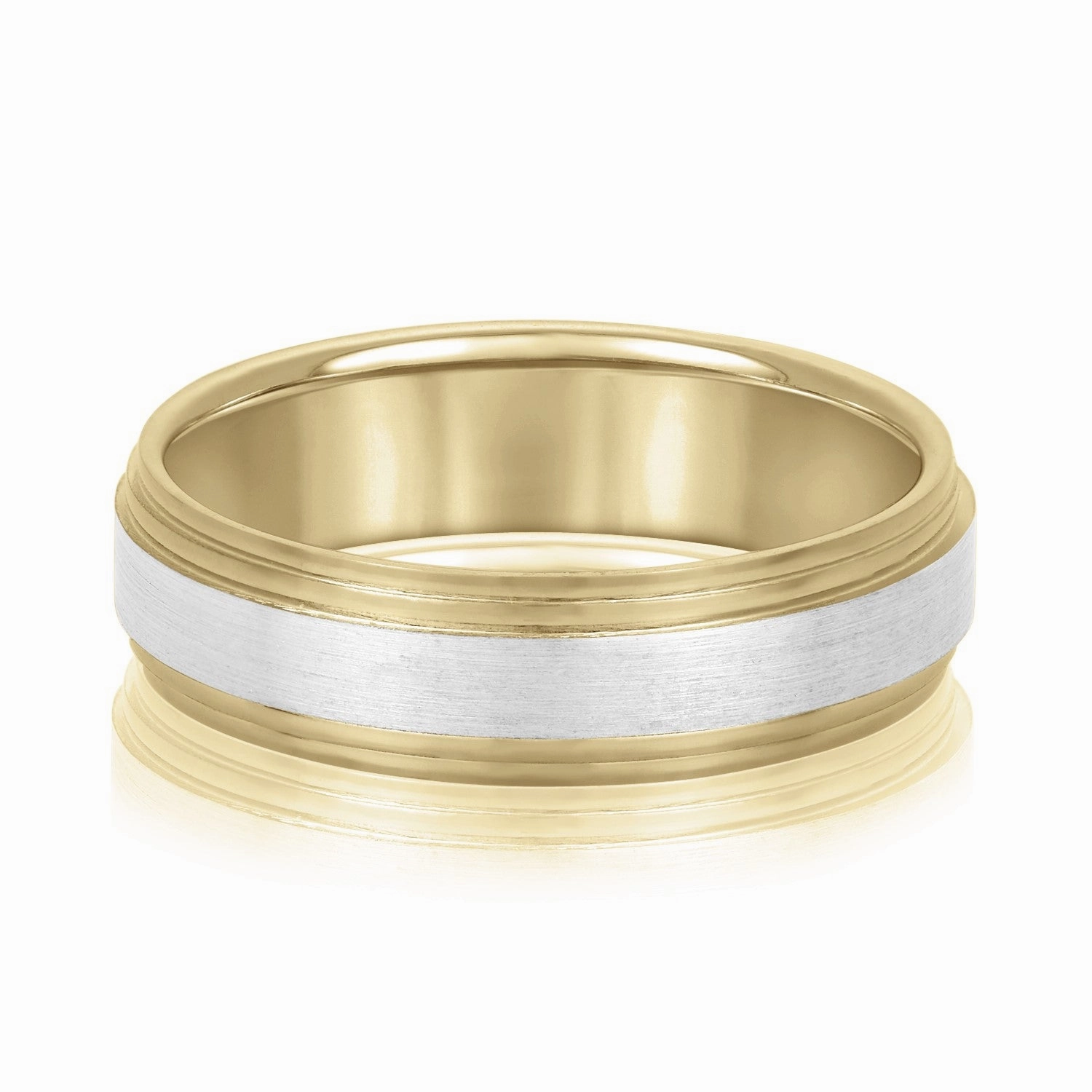 Men's Timeless Band with Step Edge
