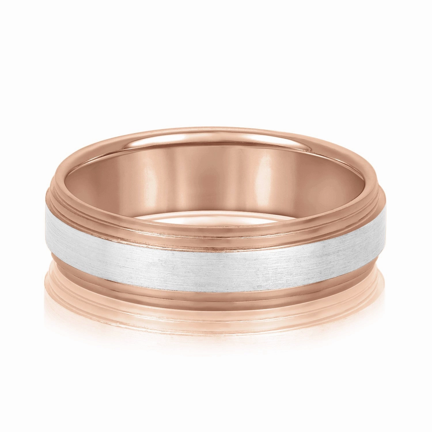 Men's Timeless Band with Step Edge