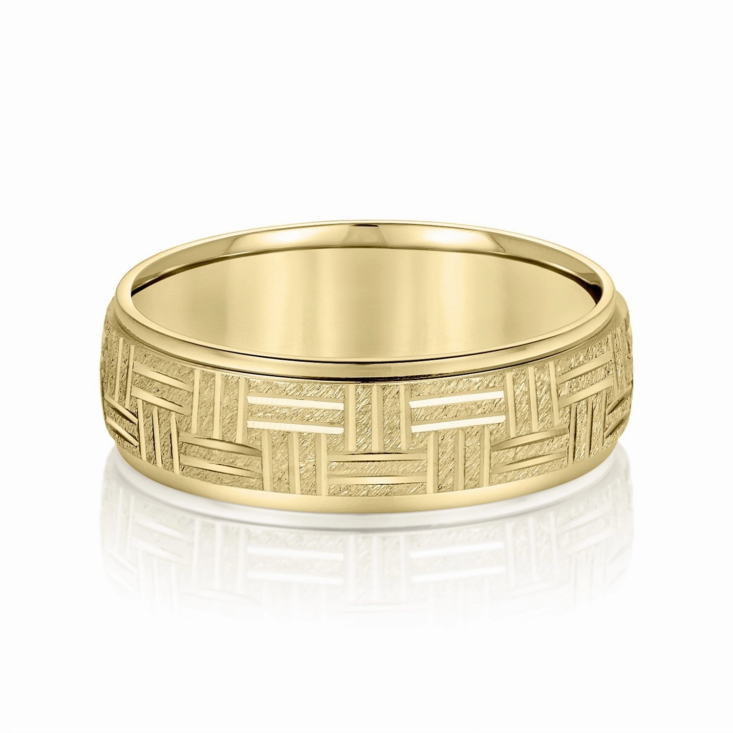 Men's Wedding Band Horizontal & Vertical Lines