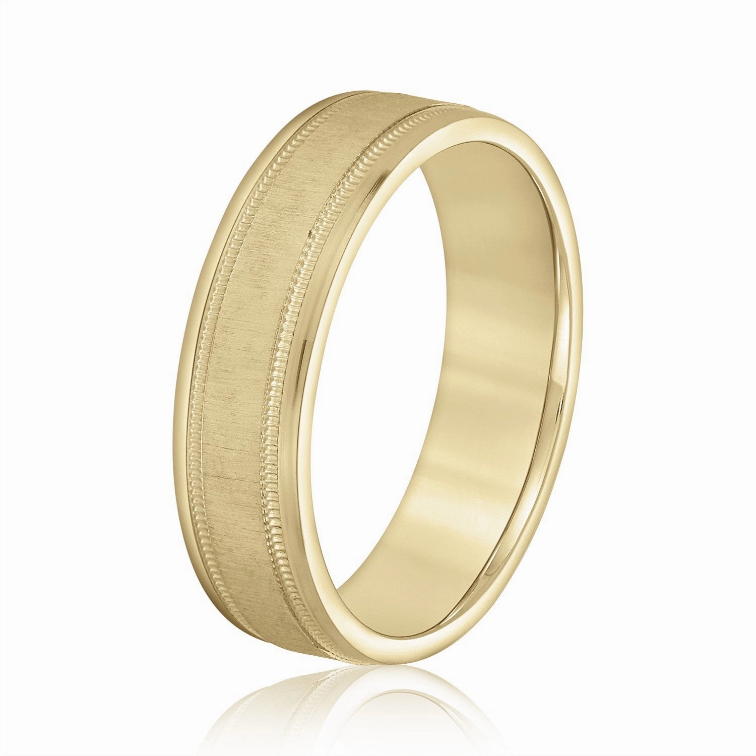 Men's Wedding Ring With Milgrain Accents