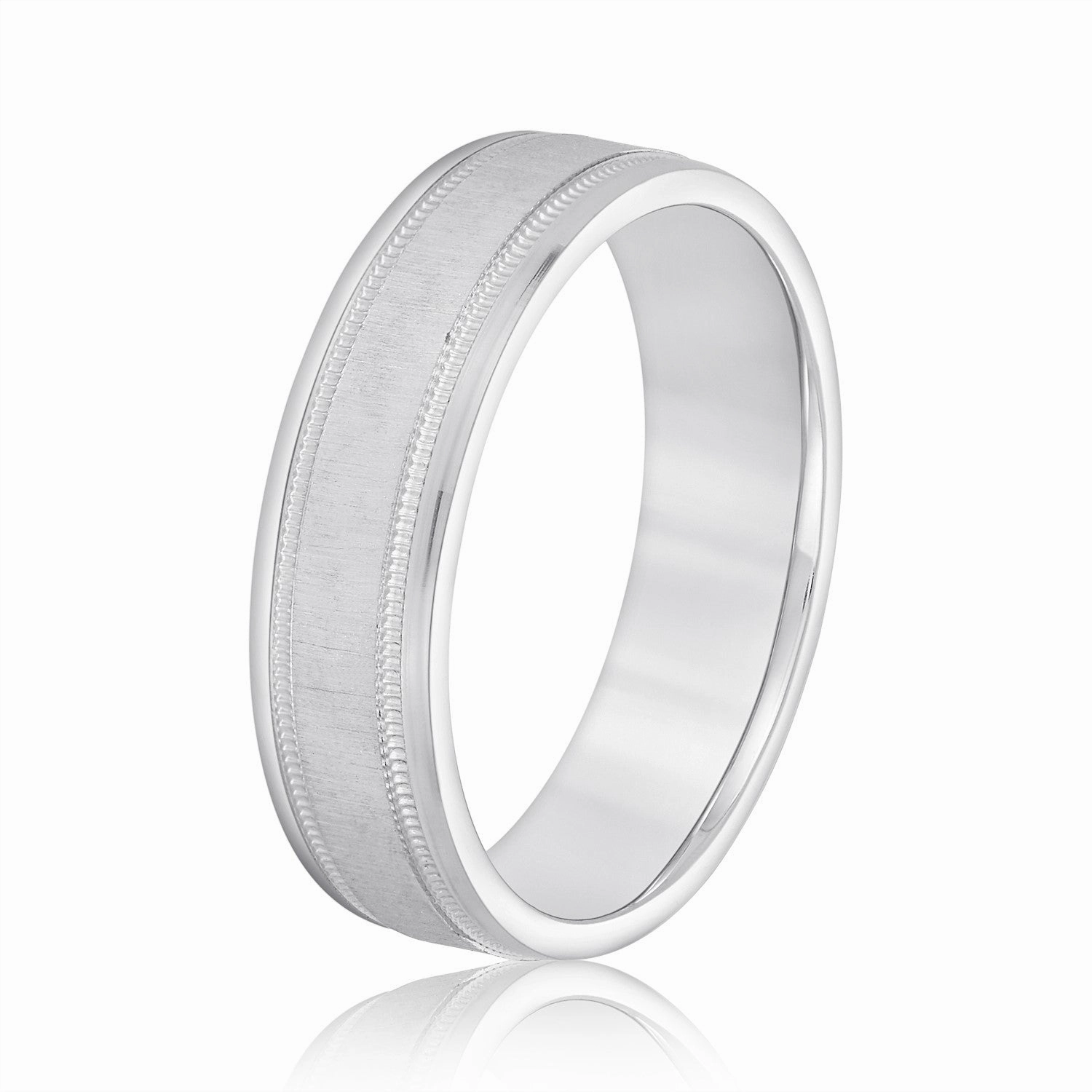 Men's Wedding Ring With Milgrain Accents