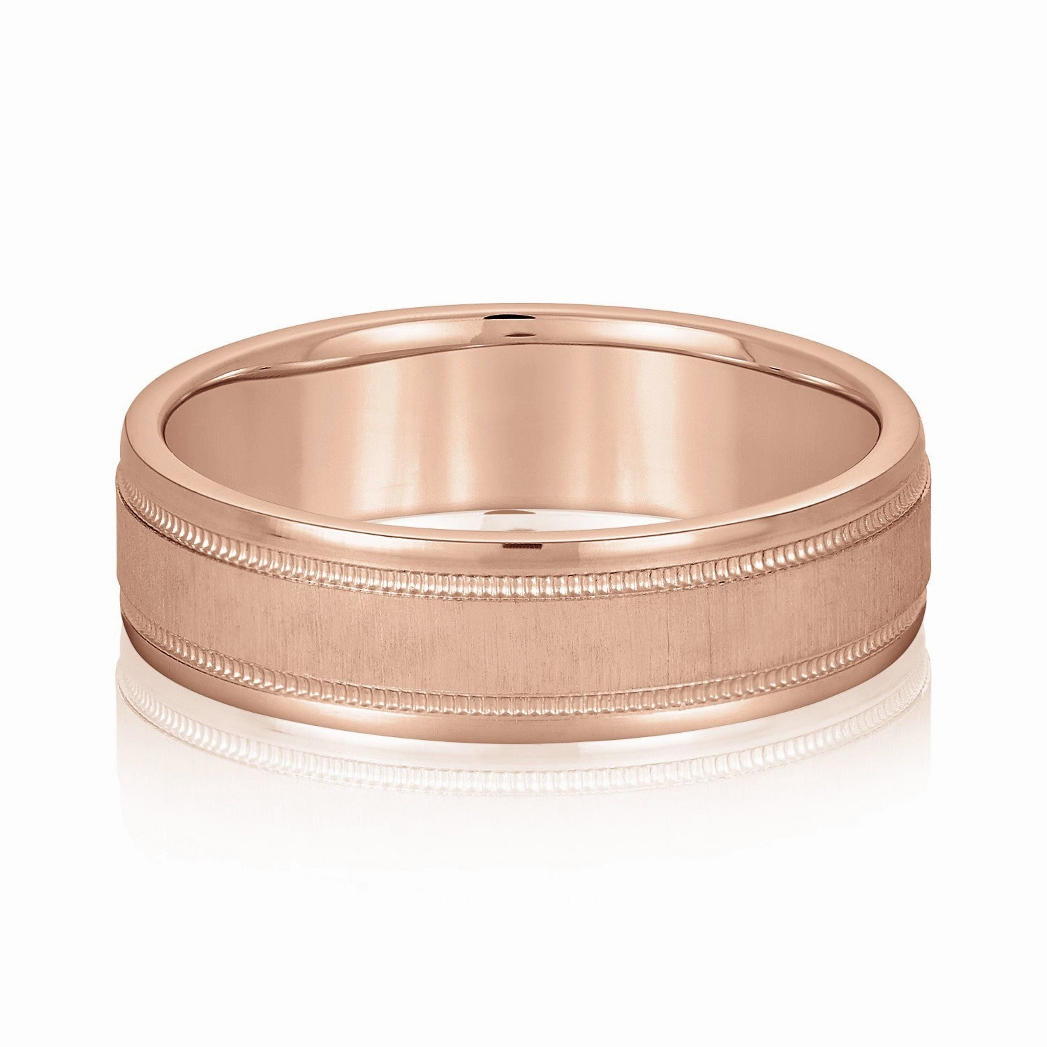 Men's Wedding Ring With Milgrain Accents
