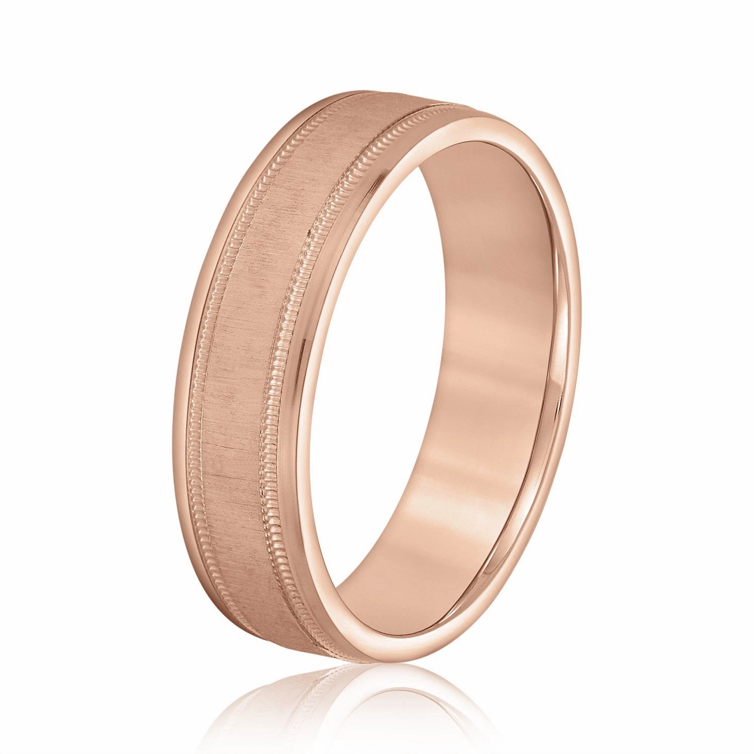Men's Wedding Ring With Milgrain Accents