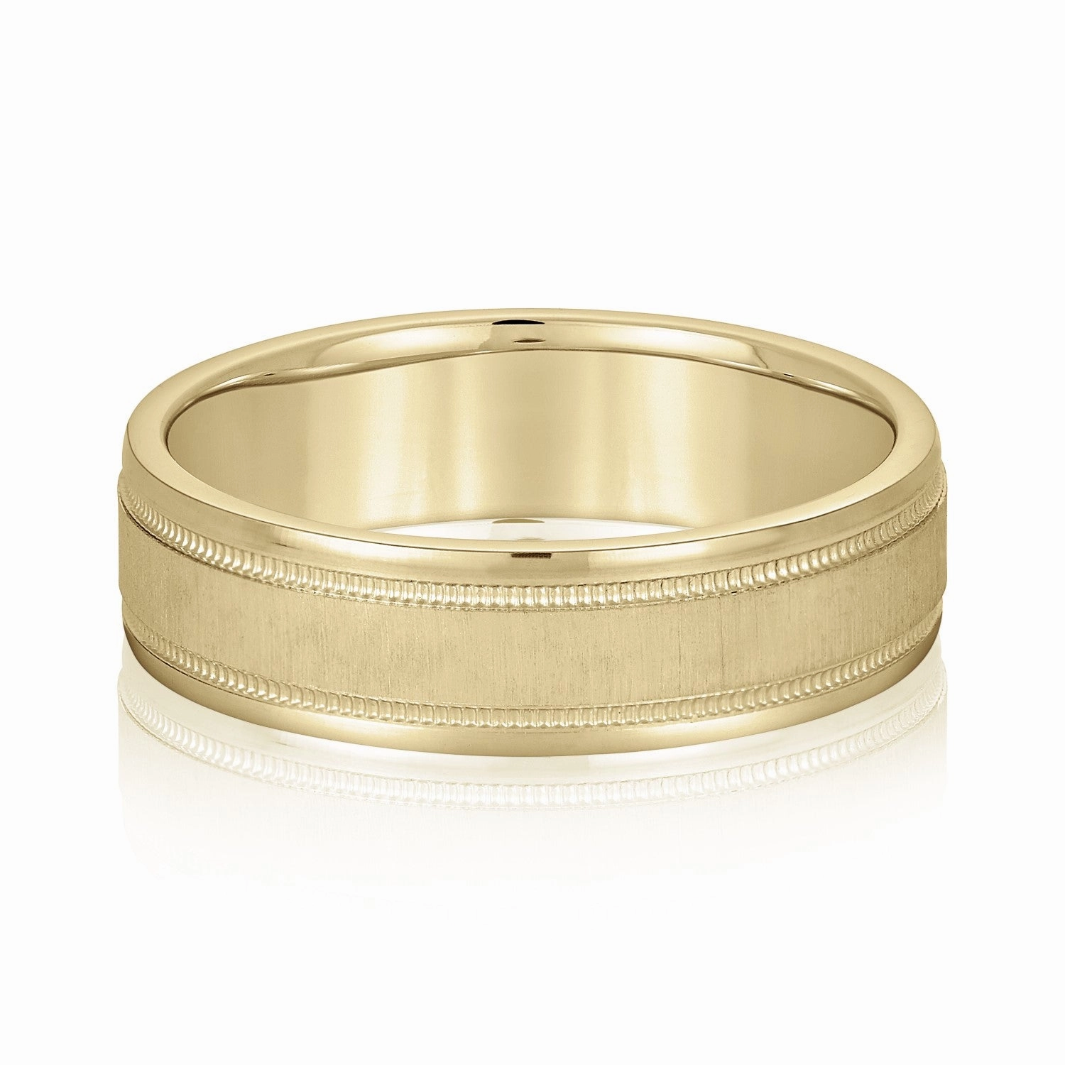 Men's Wedding Ring With Milgrain Accents