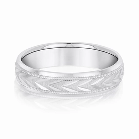 Men's Wheat Crown Comfort Fit Wedding Band
