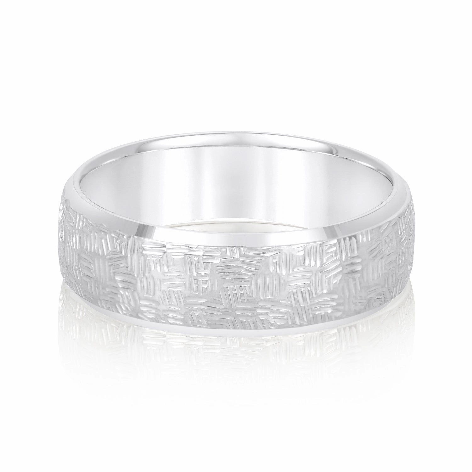 Men's Woven Basket Pattern Wedding Band