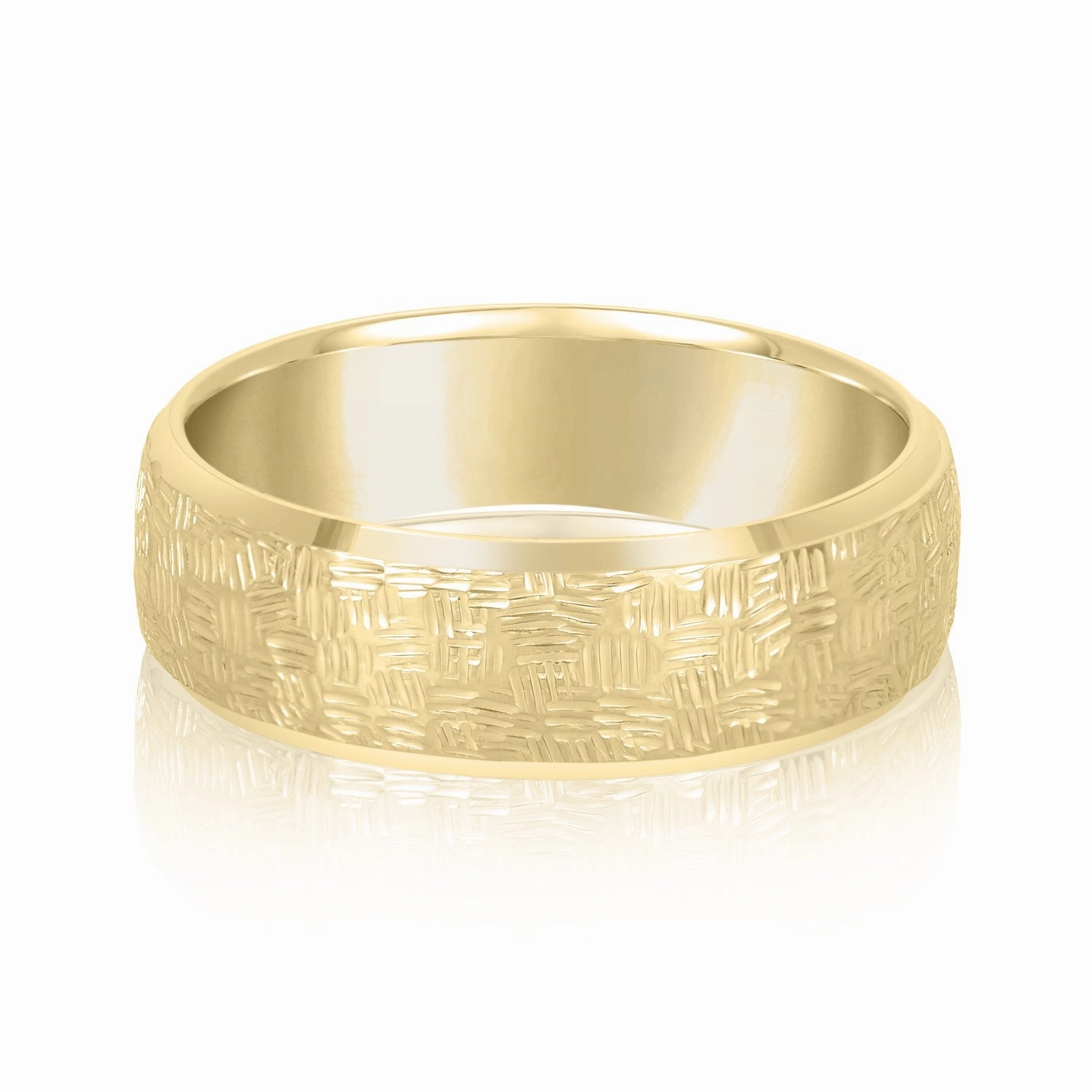Men's Woven Basket Pattern Wedding Band