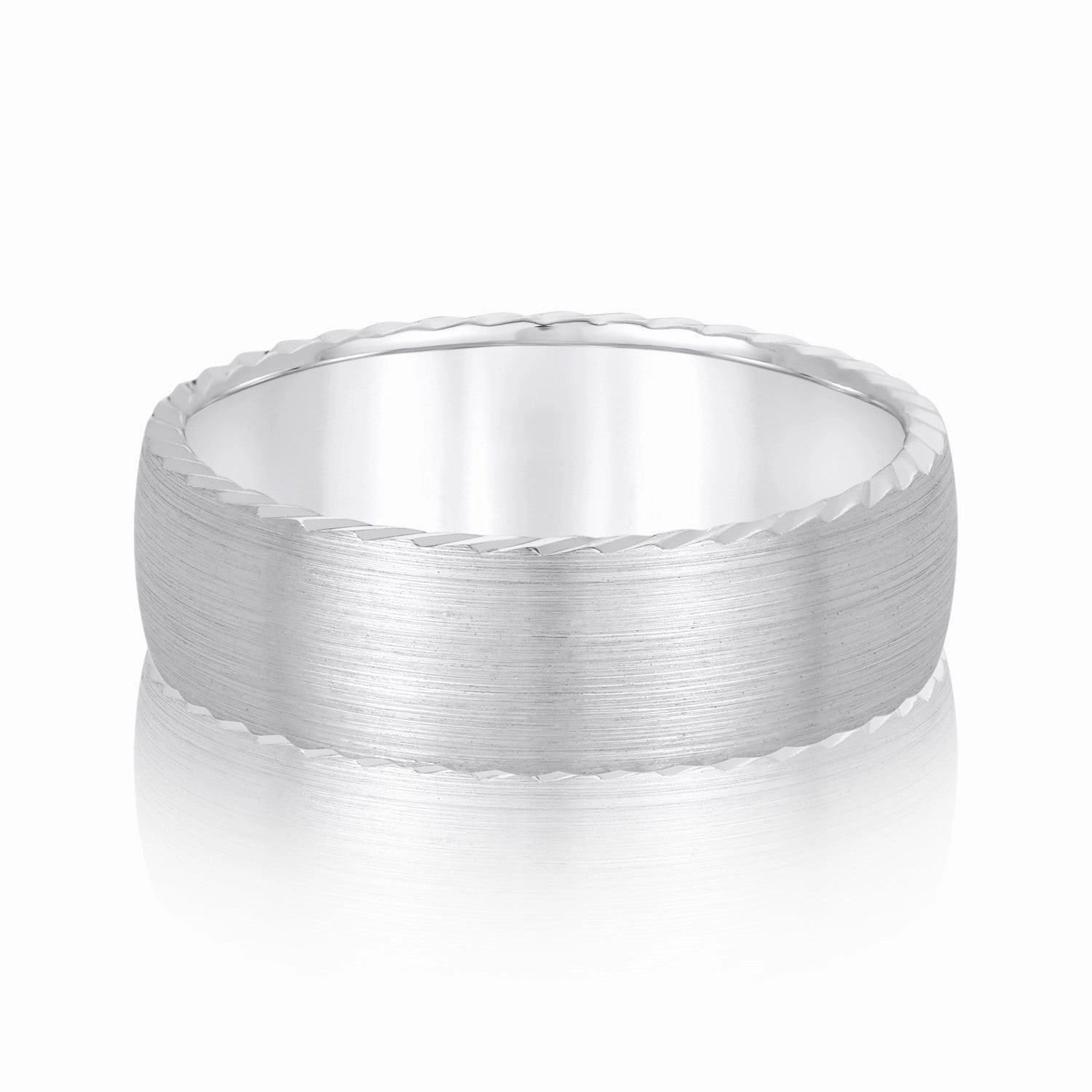 Men's Zig Zag Side Wedding Band