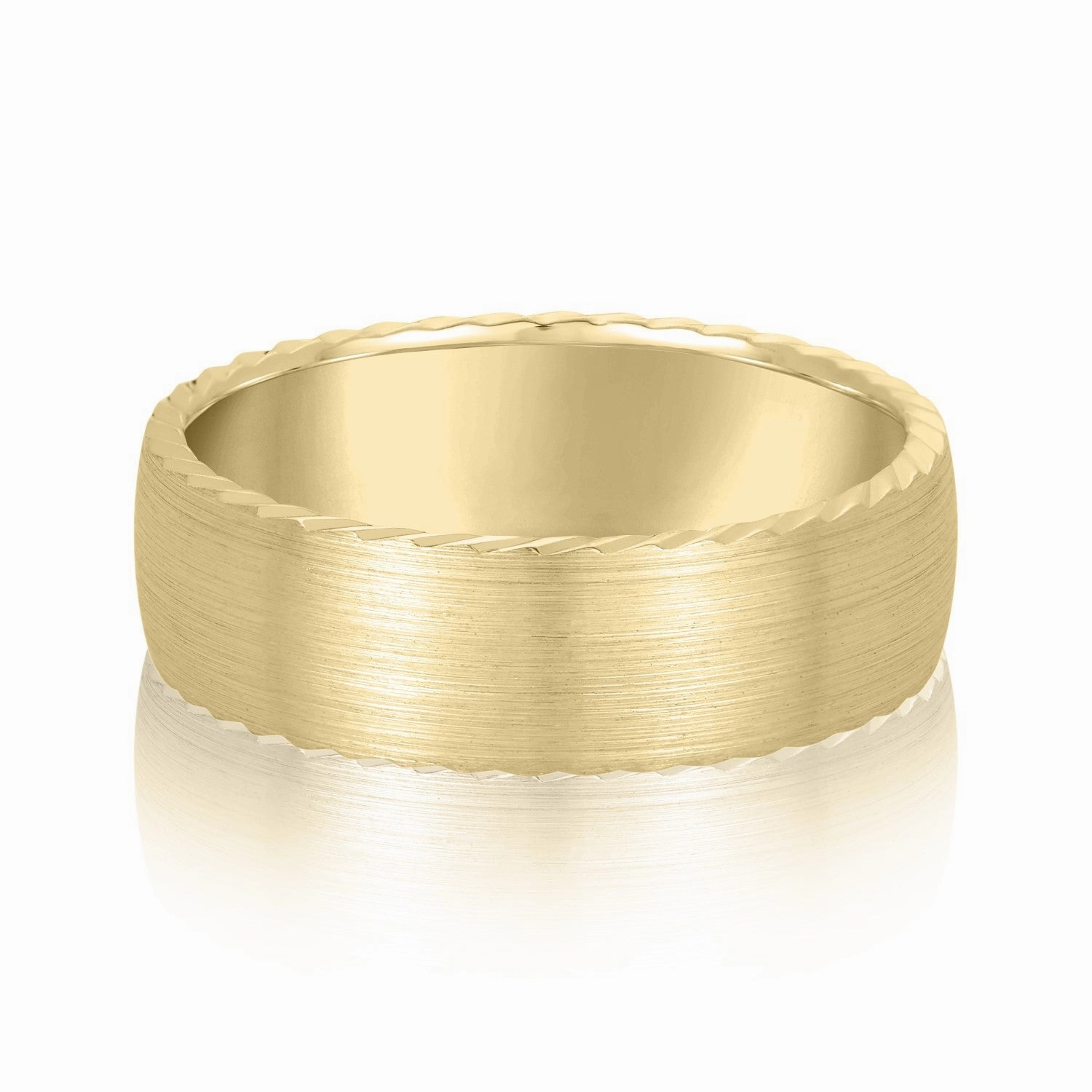 Men's Zig Zag Side Wedding Band