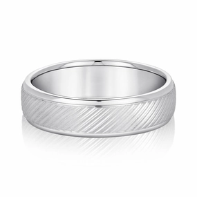Mens Diagonal Lines Pleasant Elegance Band
