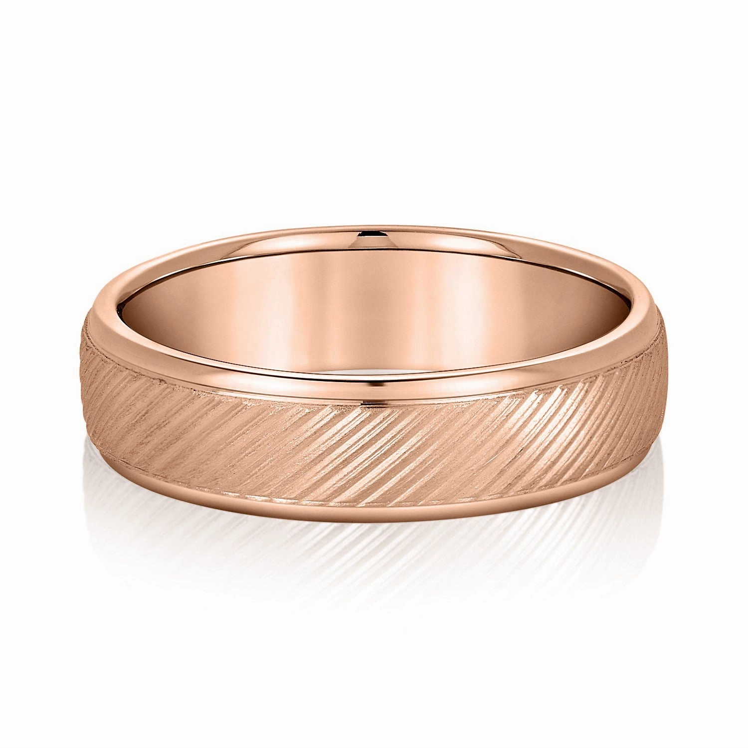 Mens Diagonal Lines Pleasant Elegance Band