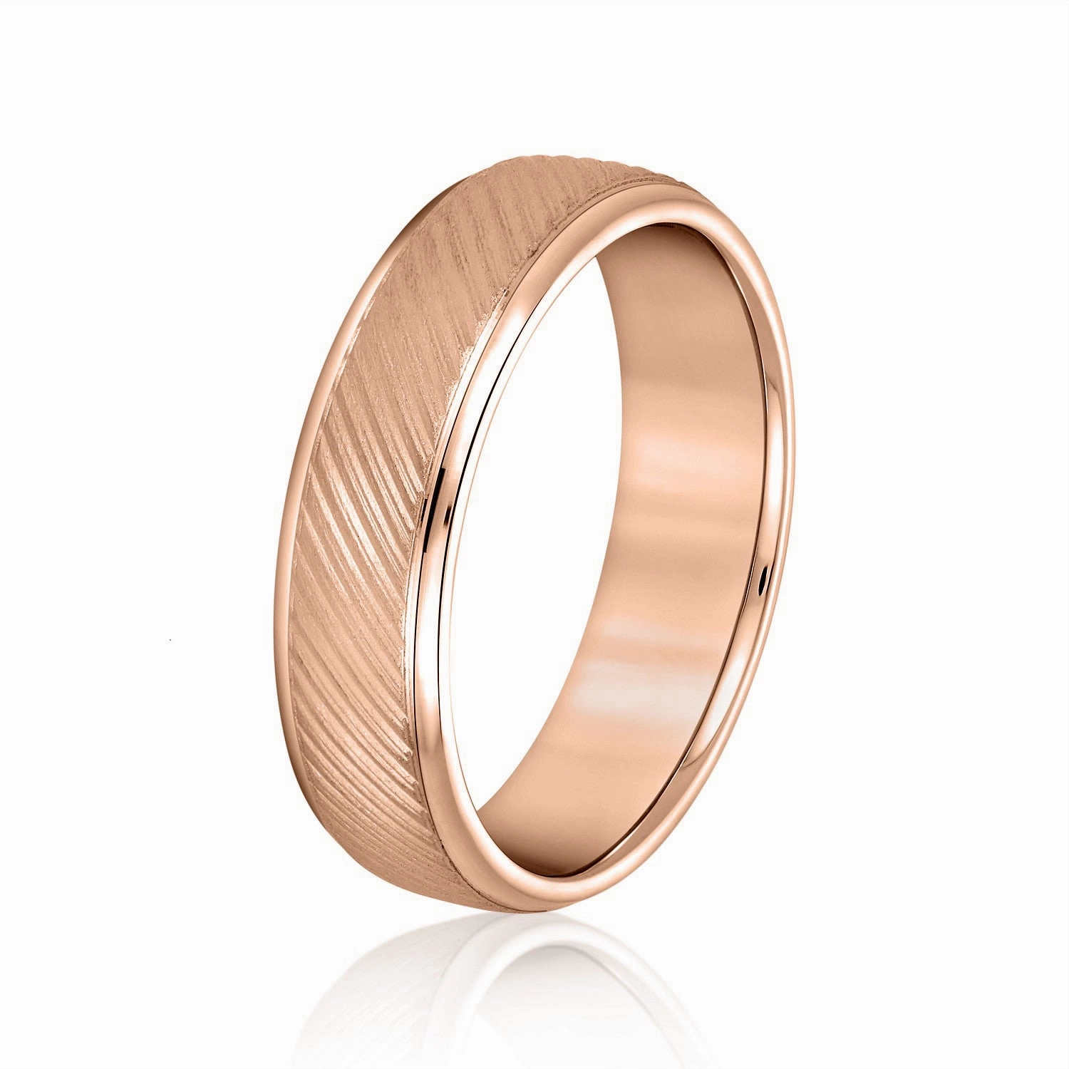 Mens Diagonal Lines Pleasant Elegance Band