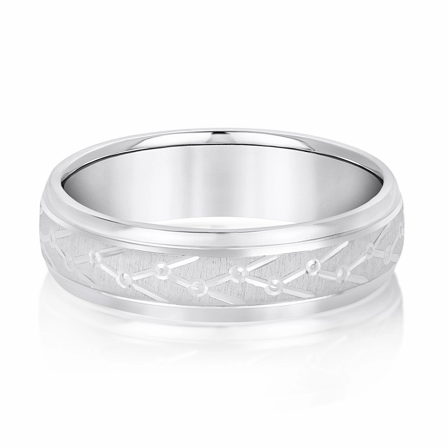 Mens Unique Structured Pattern Design Band