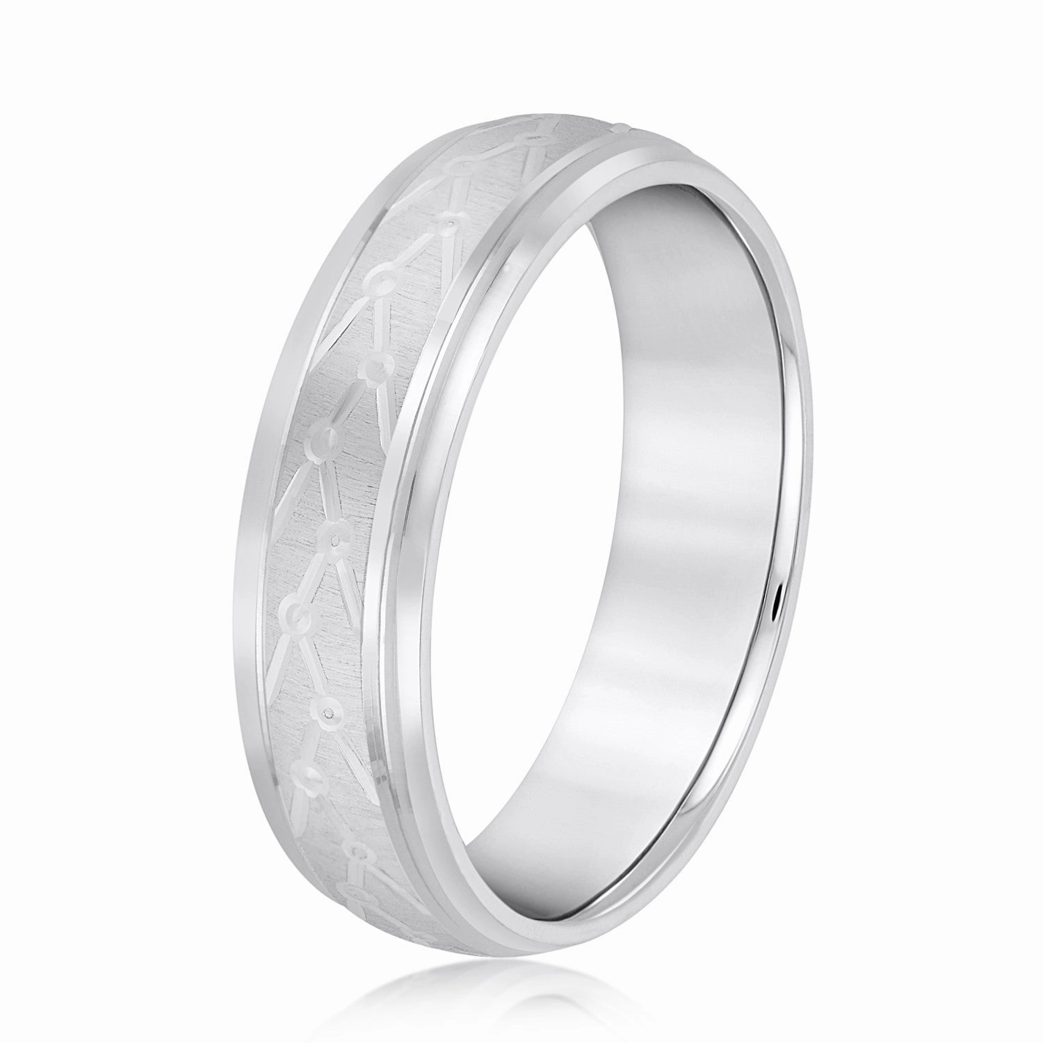 Mens Unique Structured Pattern Design Band