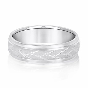 Mens Unique Structured Pattern Design Band
