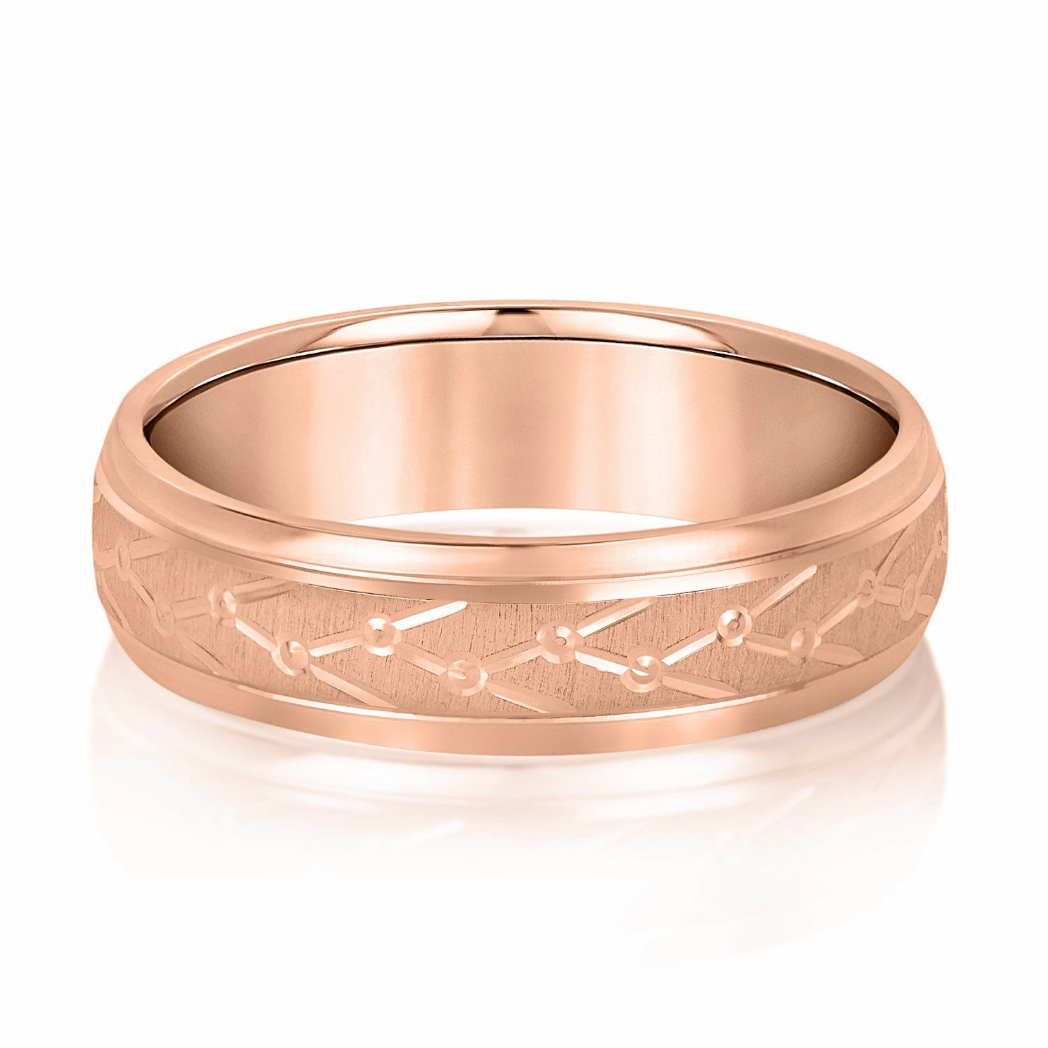 Mens Unique Structured Pattern Design Band